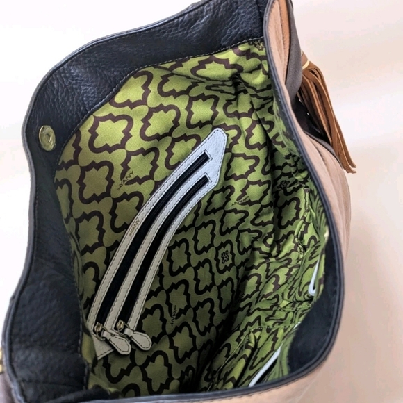 OrYANY multi color large leather handbag with brass hardware - Picture 15 of 15